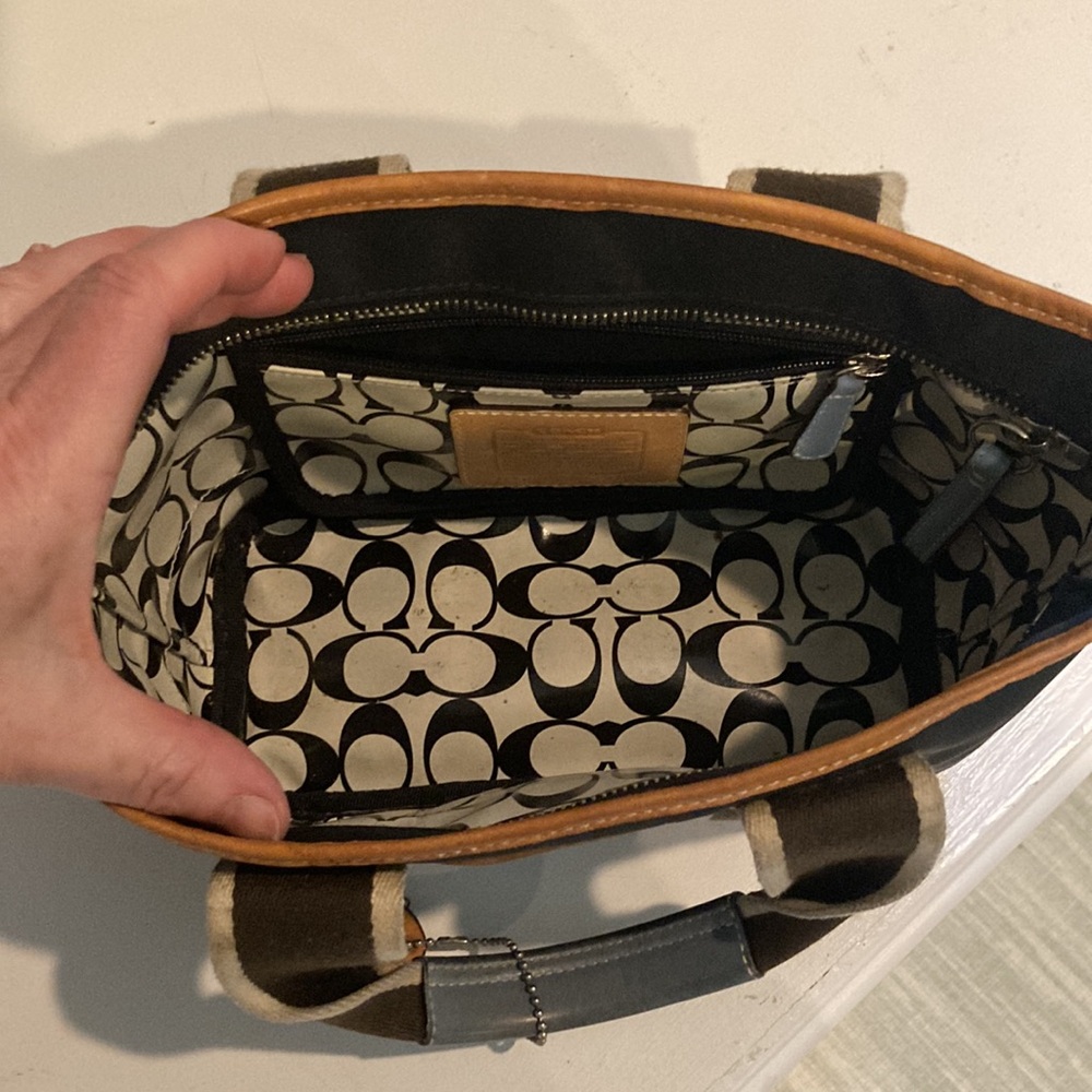 Small Coach Bag, canvas, leather. N. K04K - 6260. Nice! - Picture 4 of 5